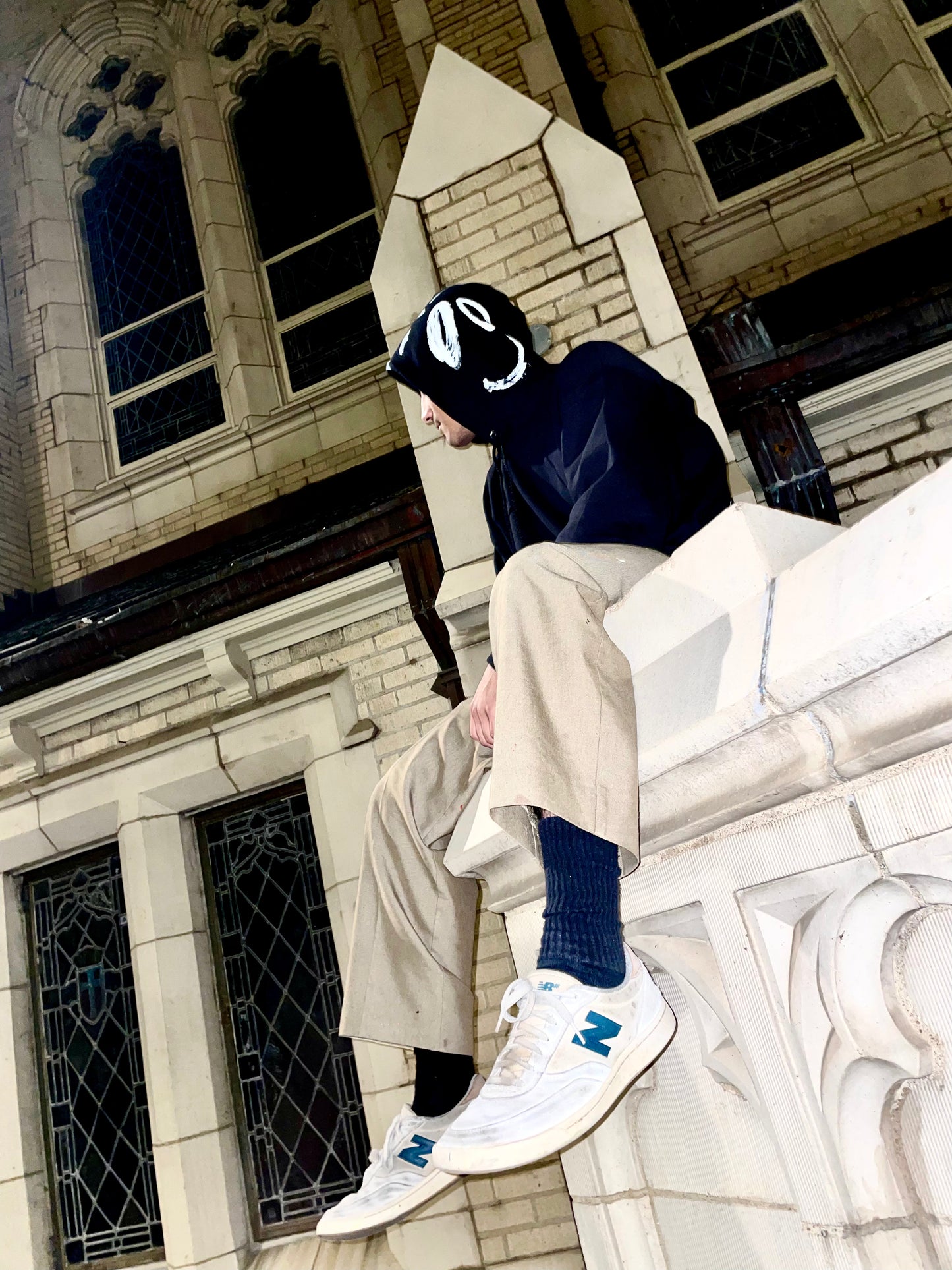 SMILES STOP SUICIDE BLK HOODIES